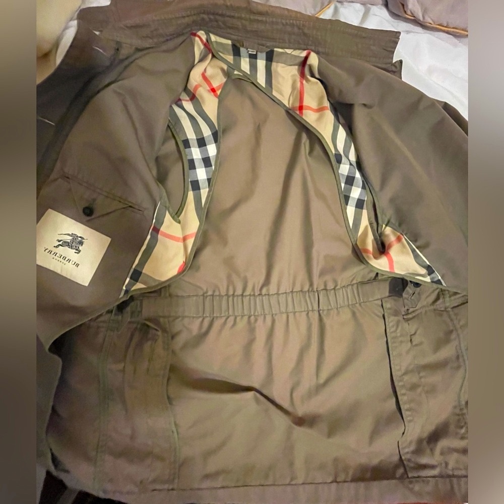 Burberry Tan Military Field Coat Lightweight Cotton - Picture 10 of 15